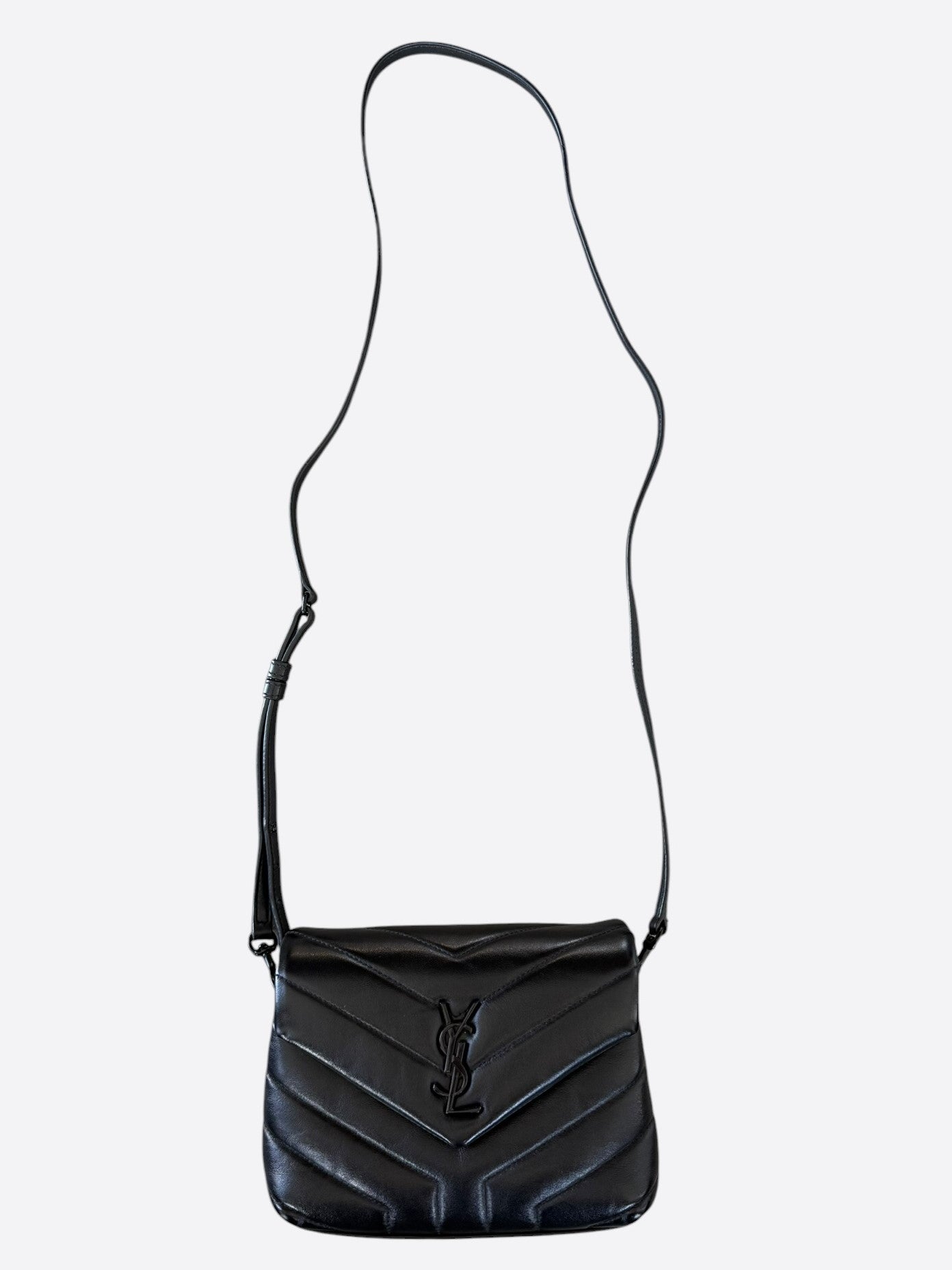 Saint Laurent Black Quilted Loulou Shoulder Bag