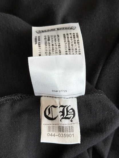 Chrome Hearts Black & White Neck Logo Longsleeve T-Shirt