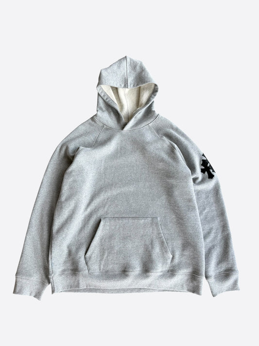 Chrome Hearts Grey & Black Triple Cross Patch Paper Jam Hoodie