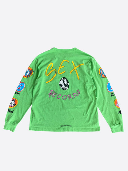 Chrome Hearts Green Sex Records Logo Longsleeve T-Shirt