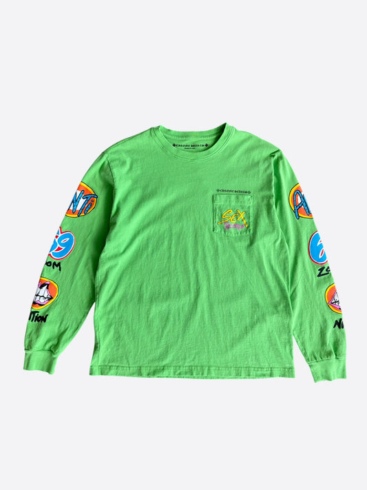 Chrome Hearts Green Sex Records Logo Longsleeve T-Shirt