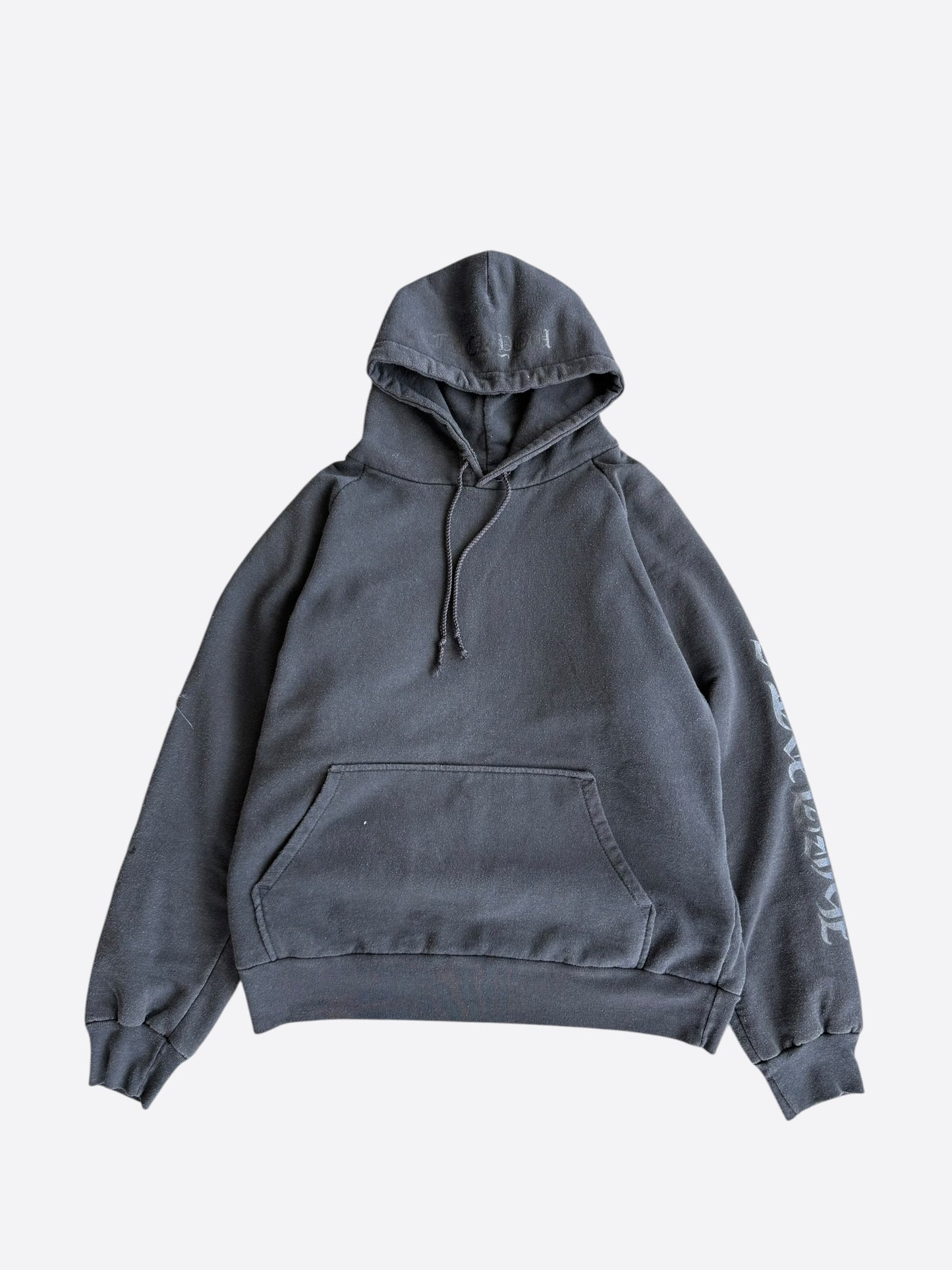 Chrome Hearts Black Horseshoe Logo Thermal Hoodie