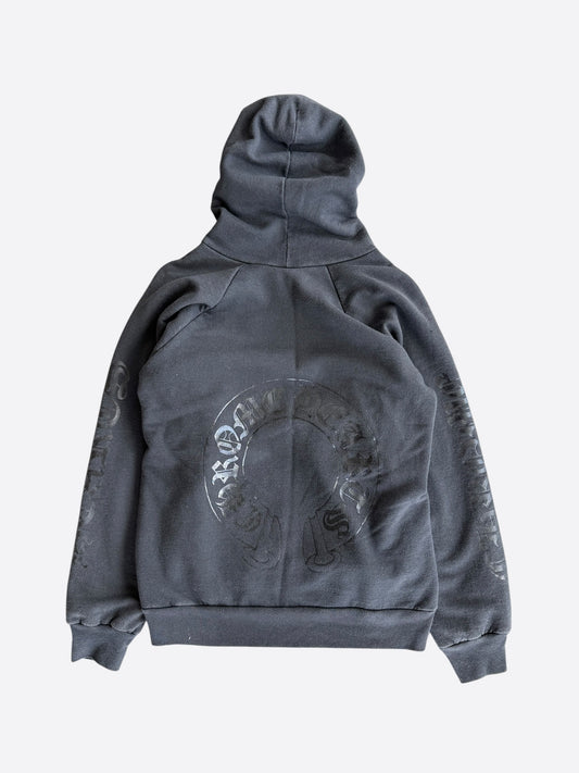 Chrome Hearts Black Horseshoe Logo Thermal Hoodie
