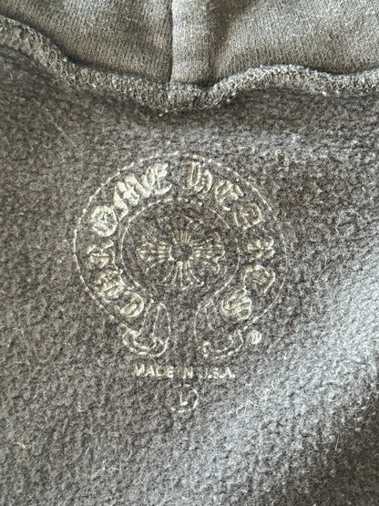 Chrome Hearts Black & White New York Horseshoe Logo Zip Up Hoodie
