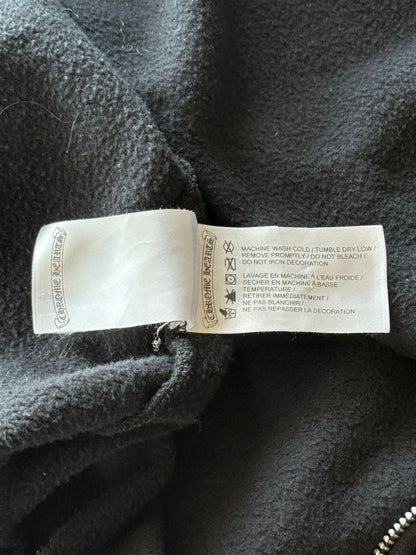 Chrome Hearts Black & White New York Horseshoe Logo Zip Up Hoodie