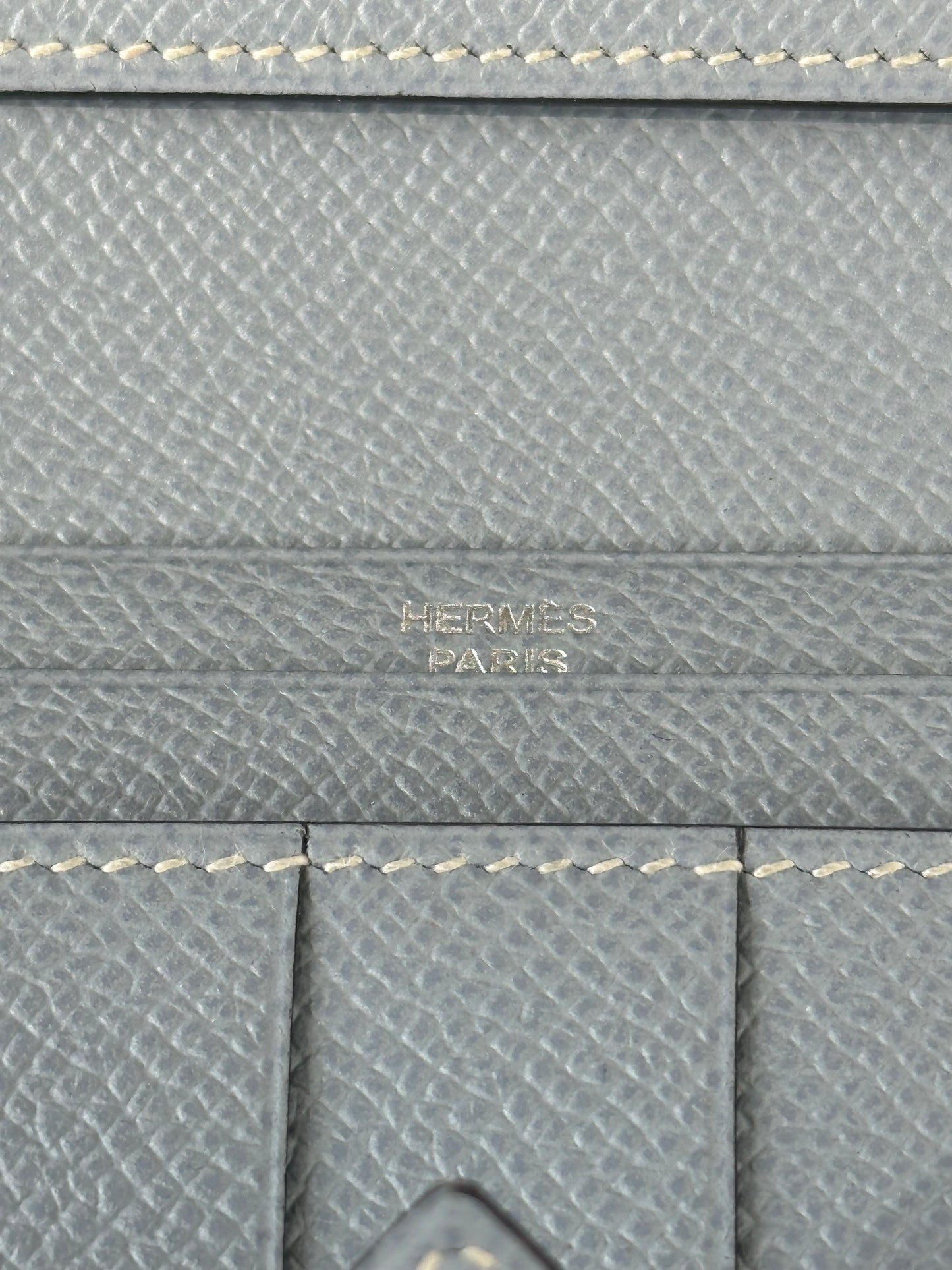 Hermes Yellow & Grey Epsom Bearn Wallet