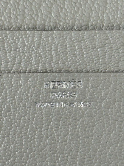 Hermes Yellow & Grey Epsom Evelyn Card Holder
