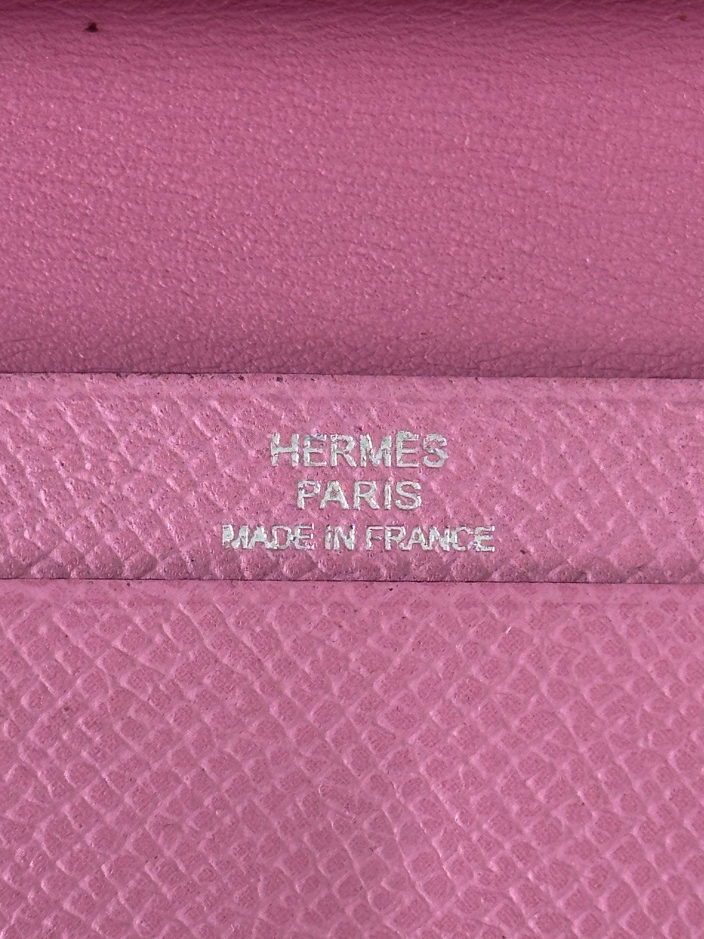 Hermes Pink Epsom Bearn Card Holder