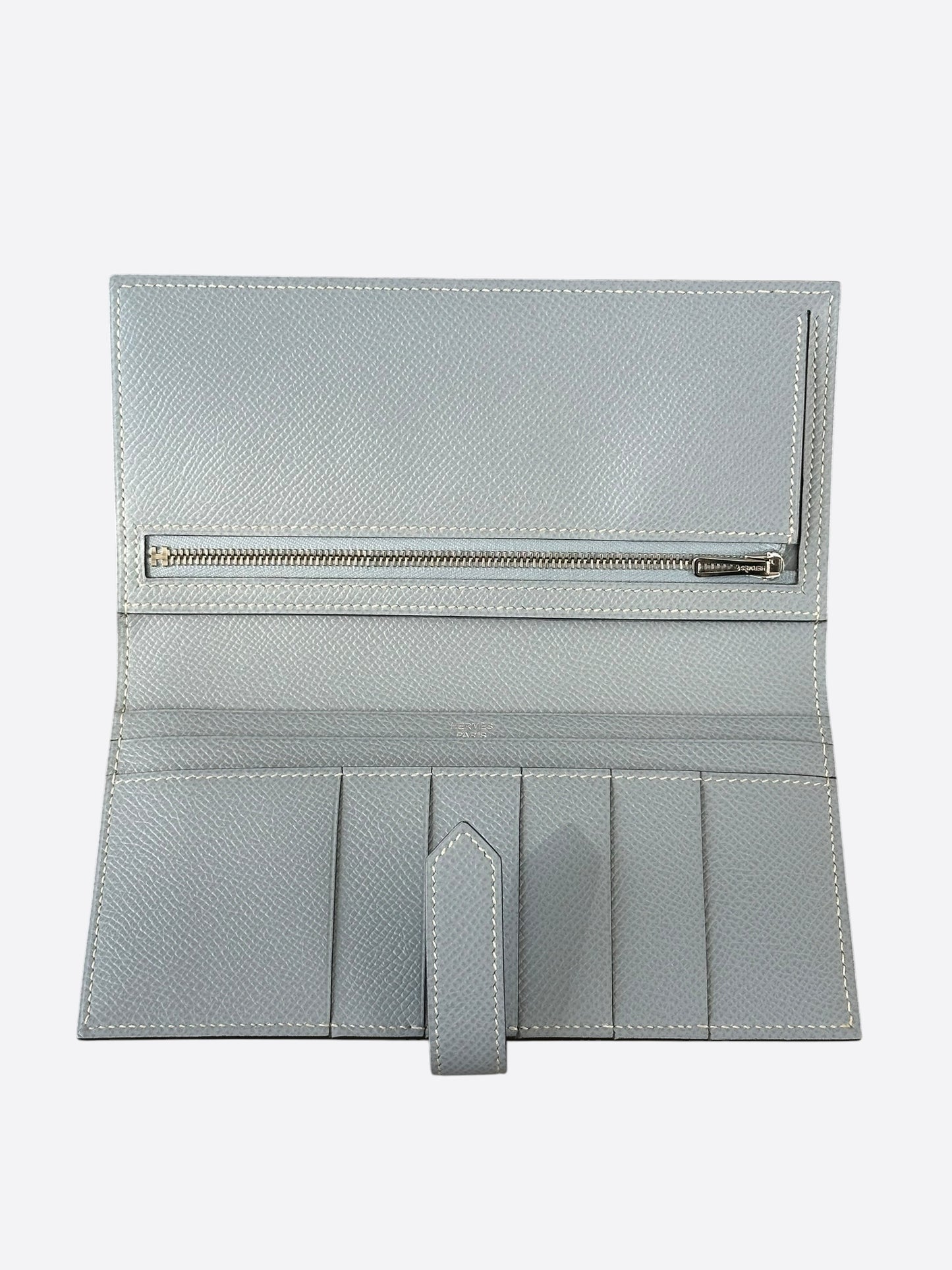 Hermes Yellow & Grey Epsom Bearn Wallet