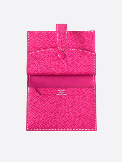 Hermes Purple & Pink Epsom Bearn Card Holder