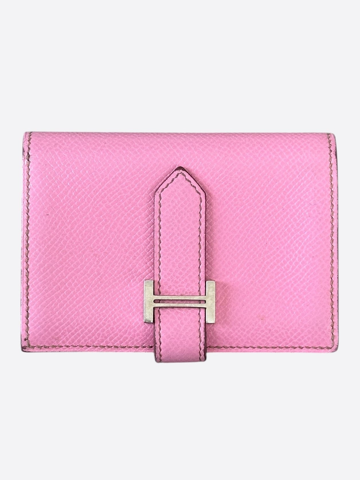 Hermes Pink Epsom Bearn Card Holder