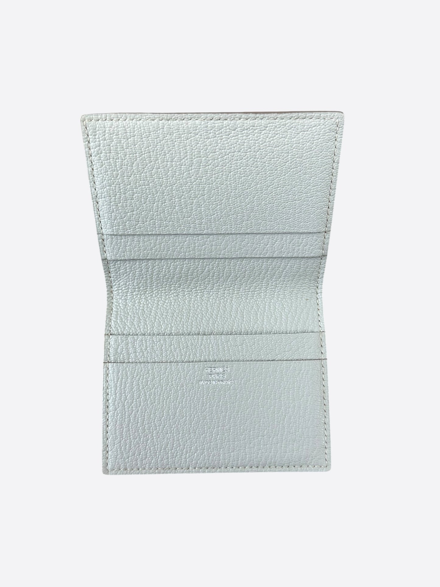 Hermes Yellow & Grey Epsom Evelyn Card Holder