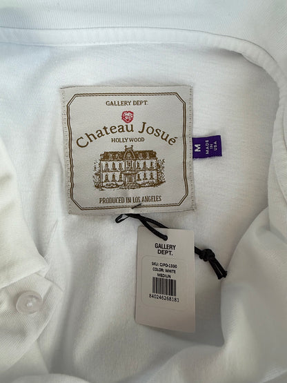 Gallery Dept White Chateau Josue Embroidered Logo Polo T-Shirt