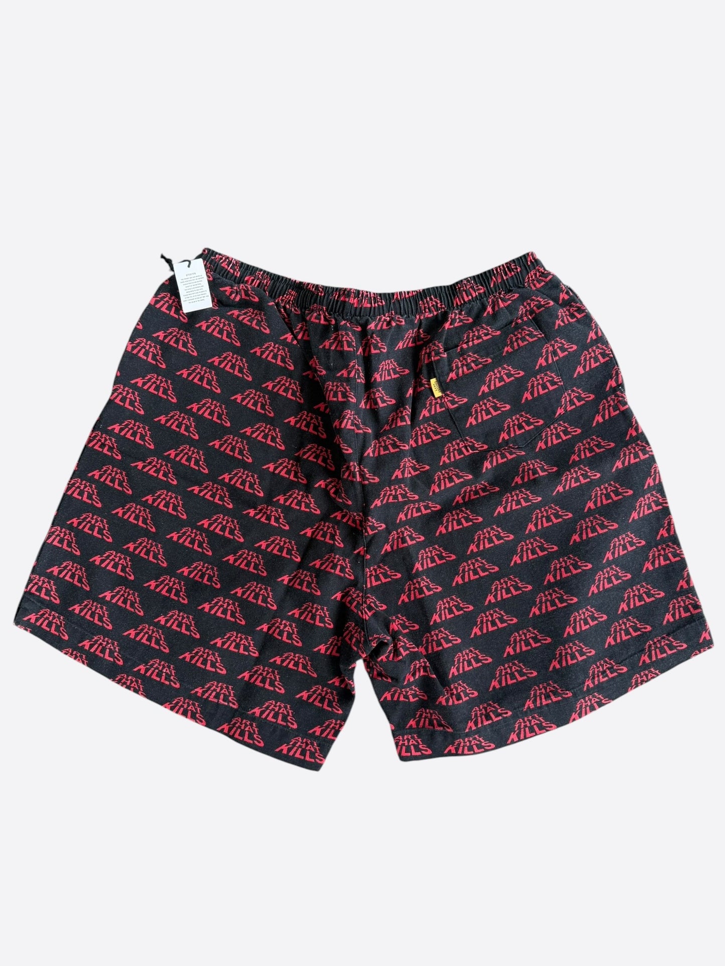 Gallery Dept Red & Black Art That Kills Logo Shorts