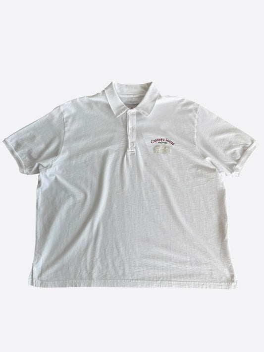 Gallery Dept White Chateau Josue Embroidered Logo Polo T-Shirt