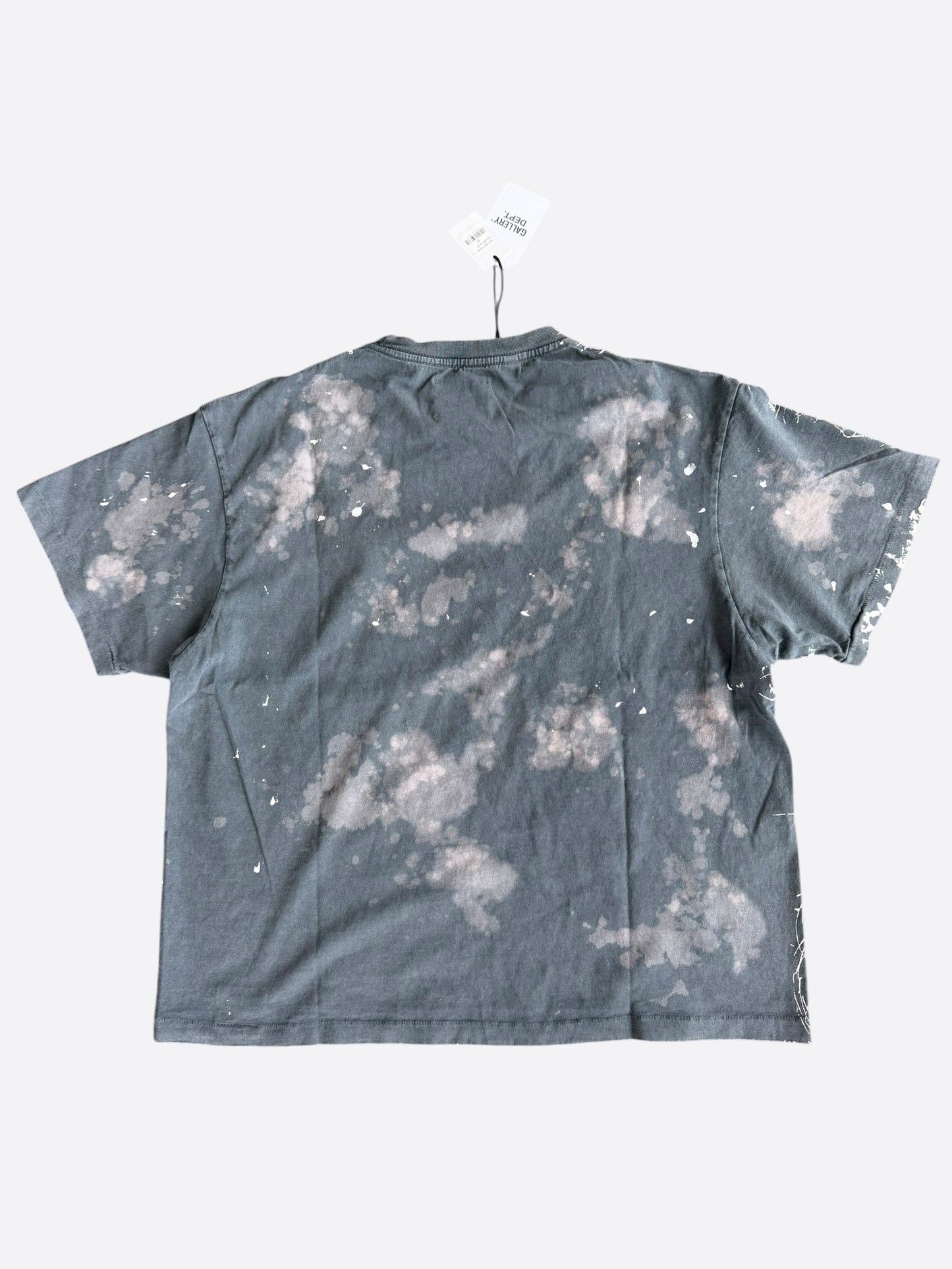 Gallery Dept Bleached Black & White Abstract Paint Splatter T-Shirt