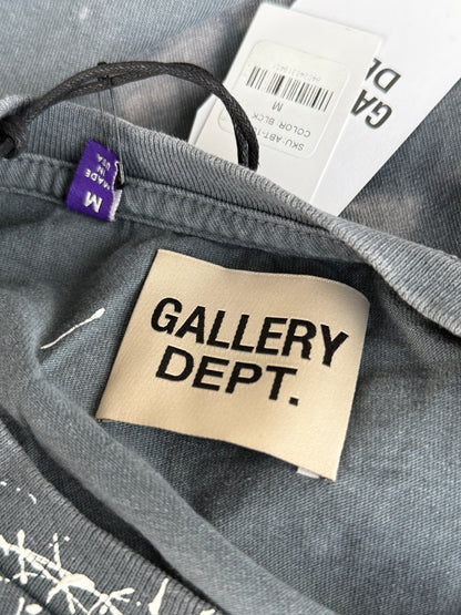 Gallery Dept Bleached Black & White Abstract Paint Splatter T-Shirt