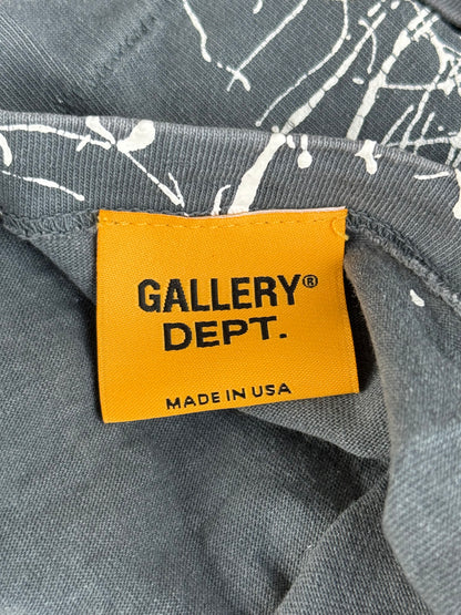 Gallery Dept Bleached Black & White Abstract Paint Splatter T-Shirt