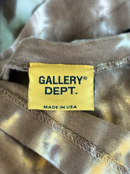 Gallery Dept Brown Tie-Dye Tokyo Exclusive Logo T-Shirt