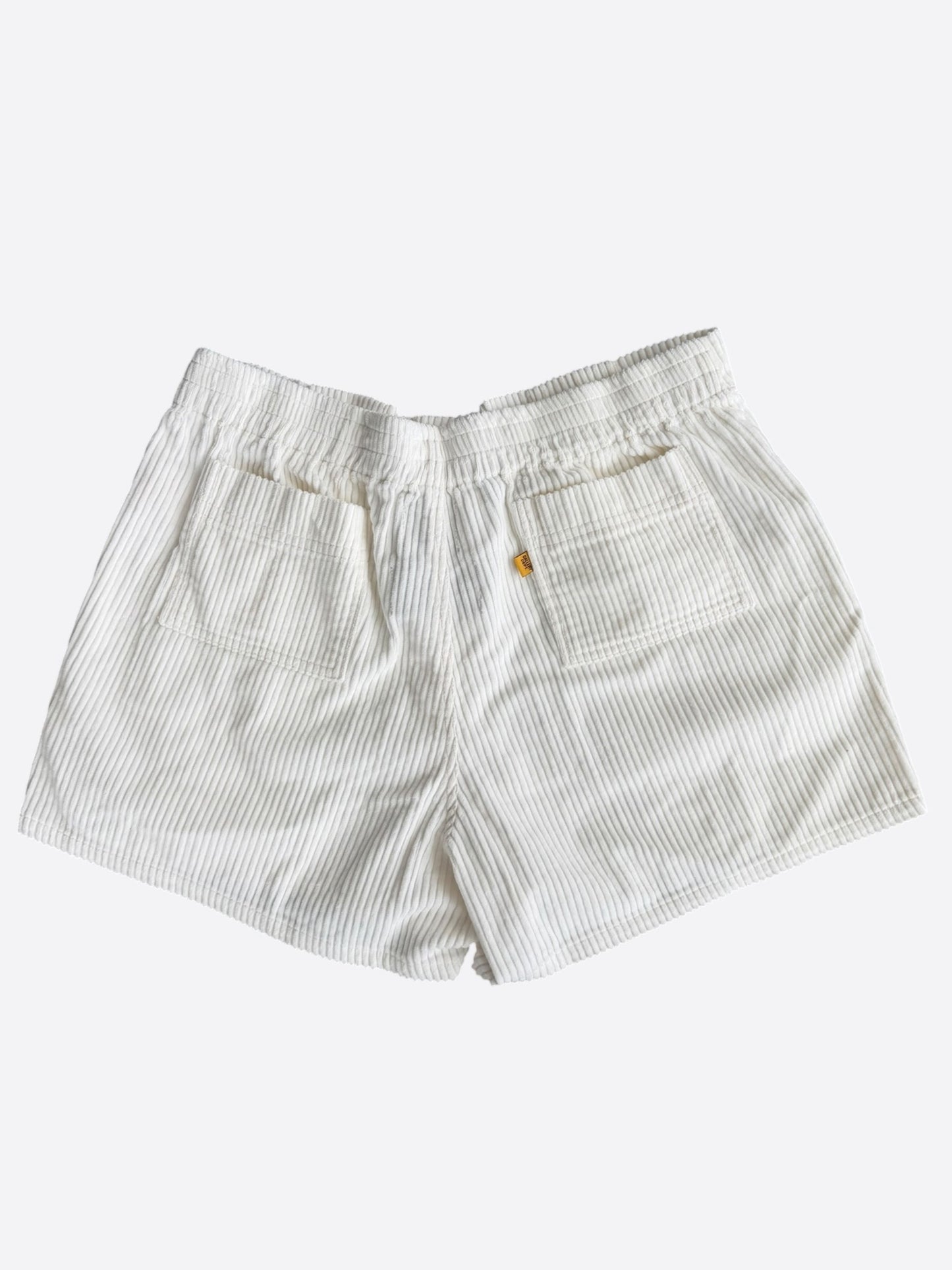 Gallery Dept White & Blue Corduroy Embroidered Logo Surf Shorts