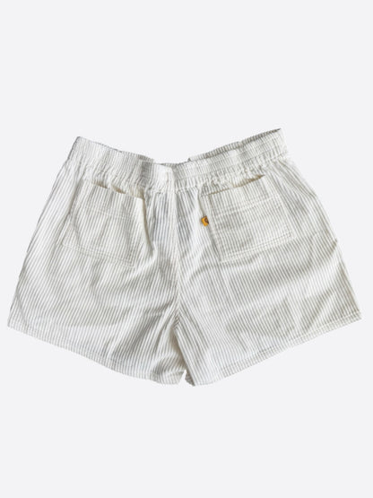 Gallery Dept White & Blue Corduroy Embroidered Logo Surf Shorts