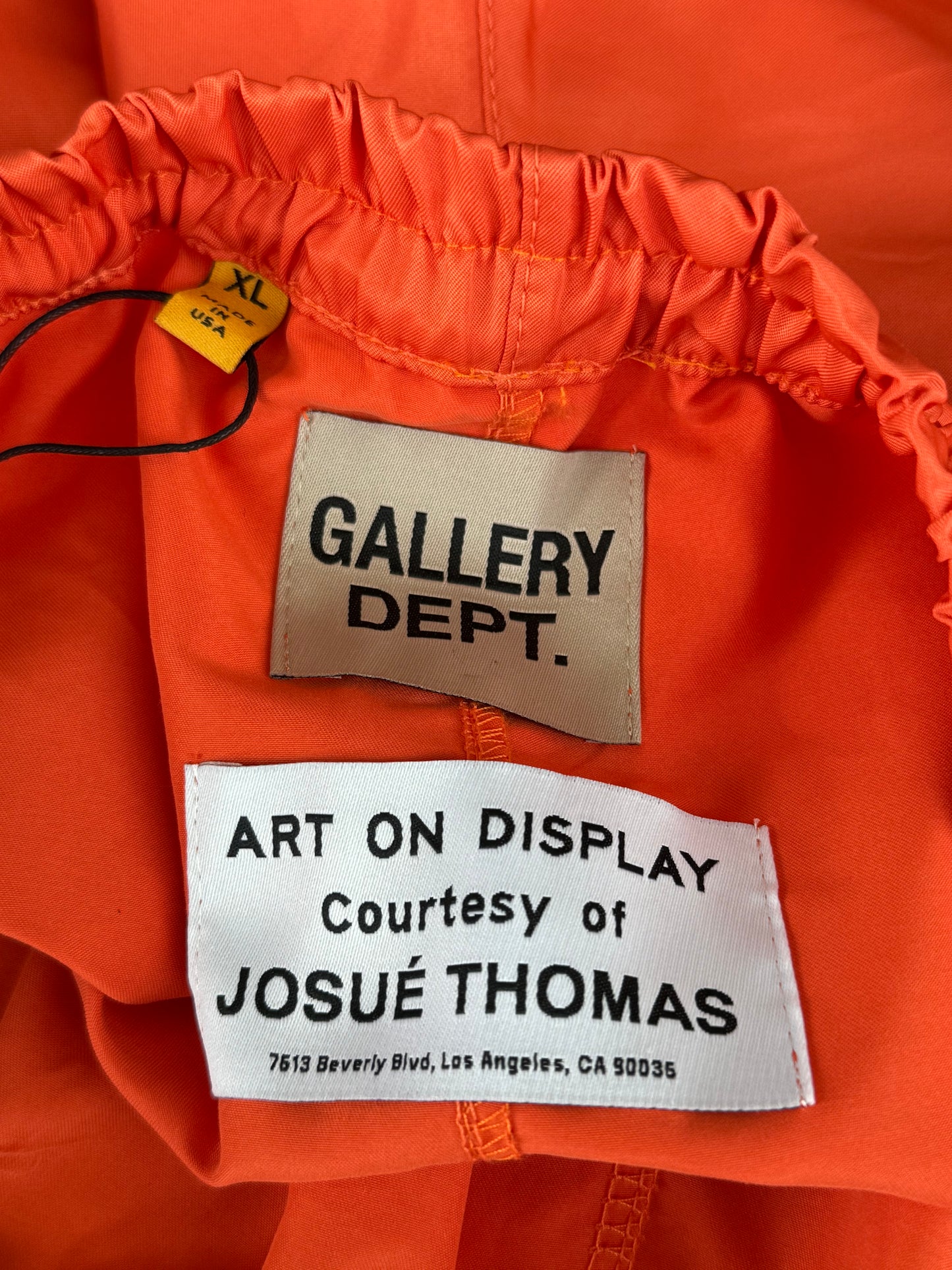 Gallery Dept Orange & White Embroidered Logo Zuma Shorts