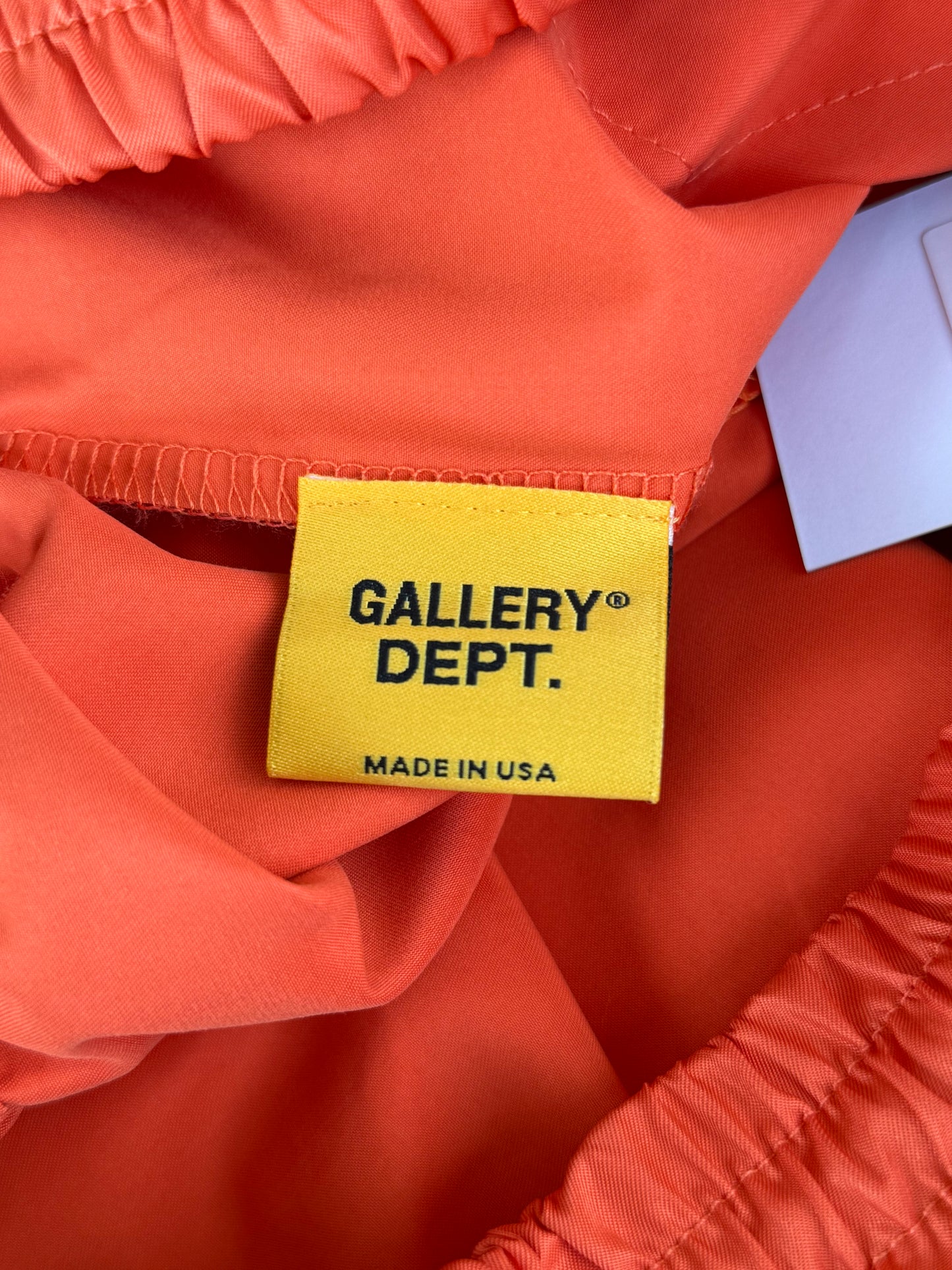 Gallery Dept Orange & White Embroidered Logo Zuma Shorts