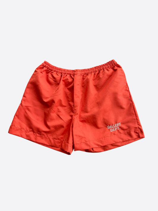 Gallery Dept Orange & White Embroidered Logo Zuma Shorts