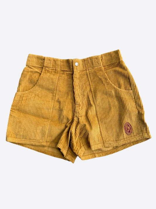 Gallery Dept Brown & Red Corduroy Embroidered Logo Surf Shorts