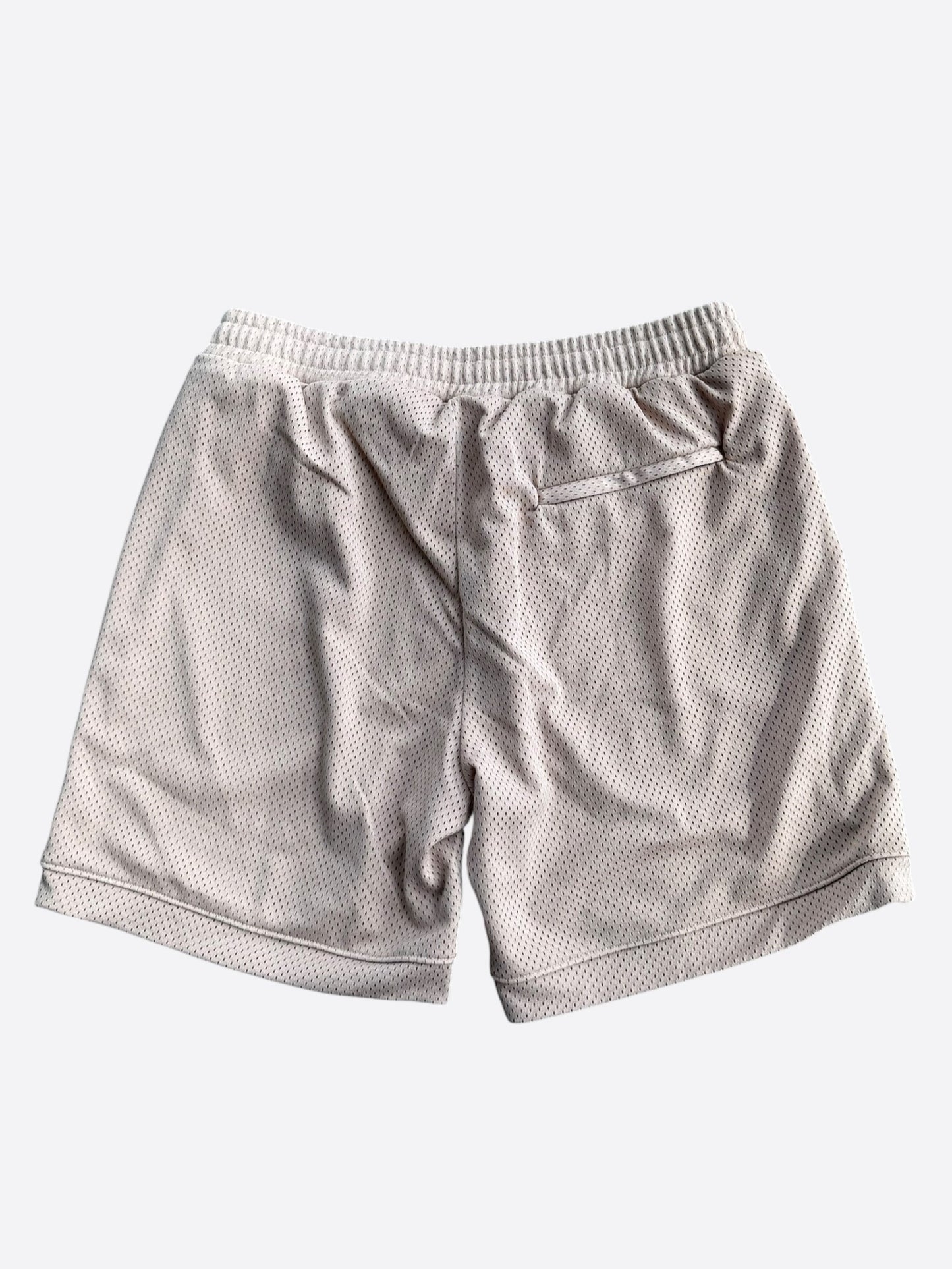 Gallery Dept Tan & White French Logo Mesh Shorts