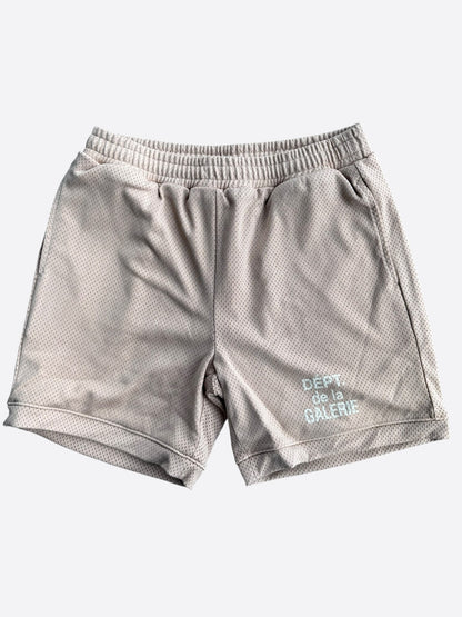 Gallery Dept Tan & White French Logo Mesh Shorts