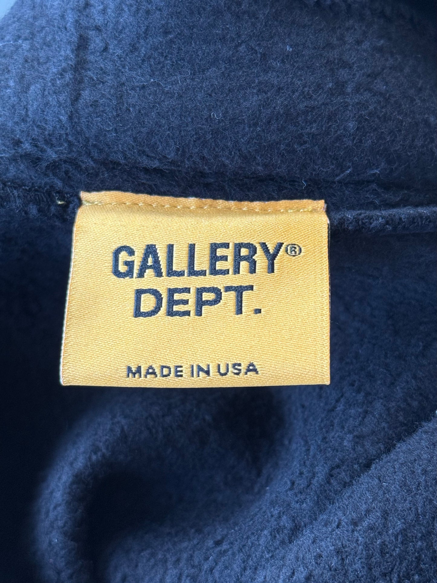 Gallery Dept Black Logo Waxed Sweatpants