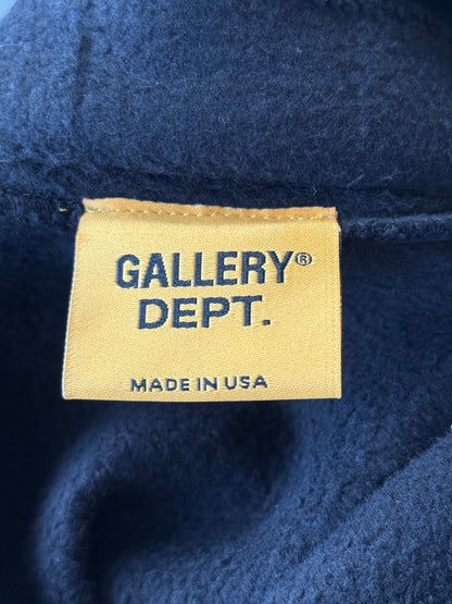 Gallery Dept Black Logo Waxed Sweatpants