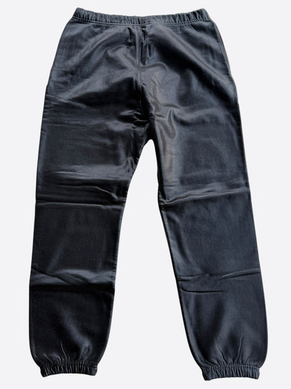 Gallery Dept Black Logo Waxed Sweatpants