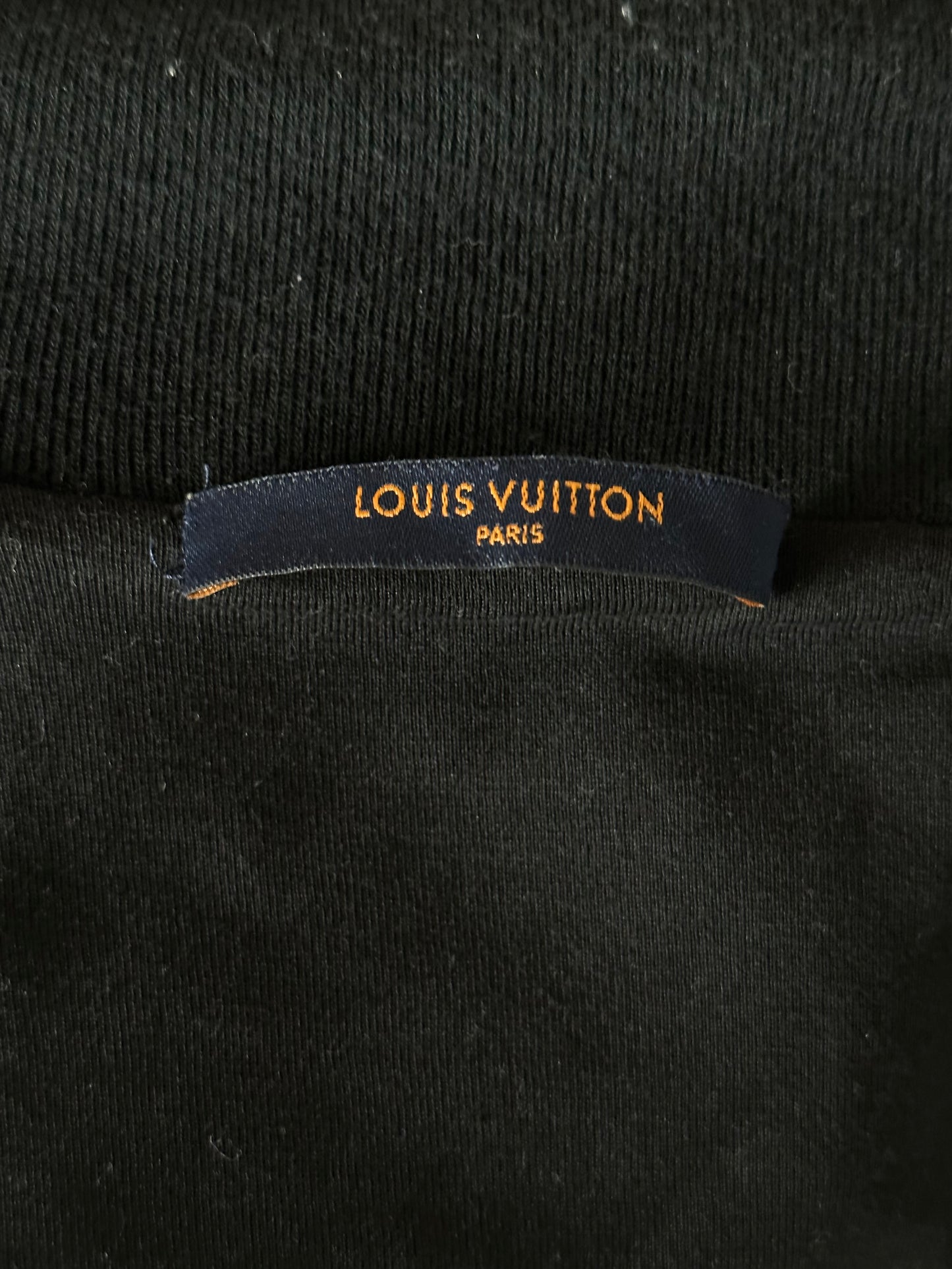 Louis Vuitton Black Velour Monogram Track Jacket