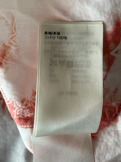 Louis Vuitton Red Bleached Bandana Monogram Button Up Shirt