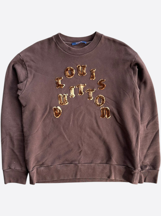 Louis Vuitton Brown Tuffetage Logo Sweater