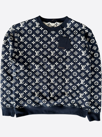 Louis Vuitton Navy & White Monogram Sweater