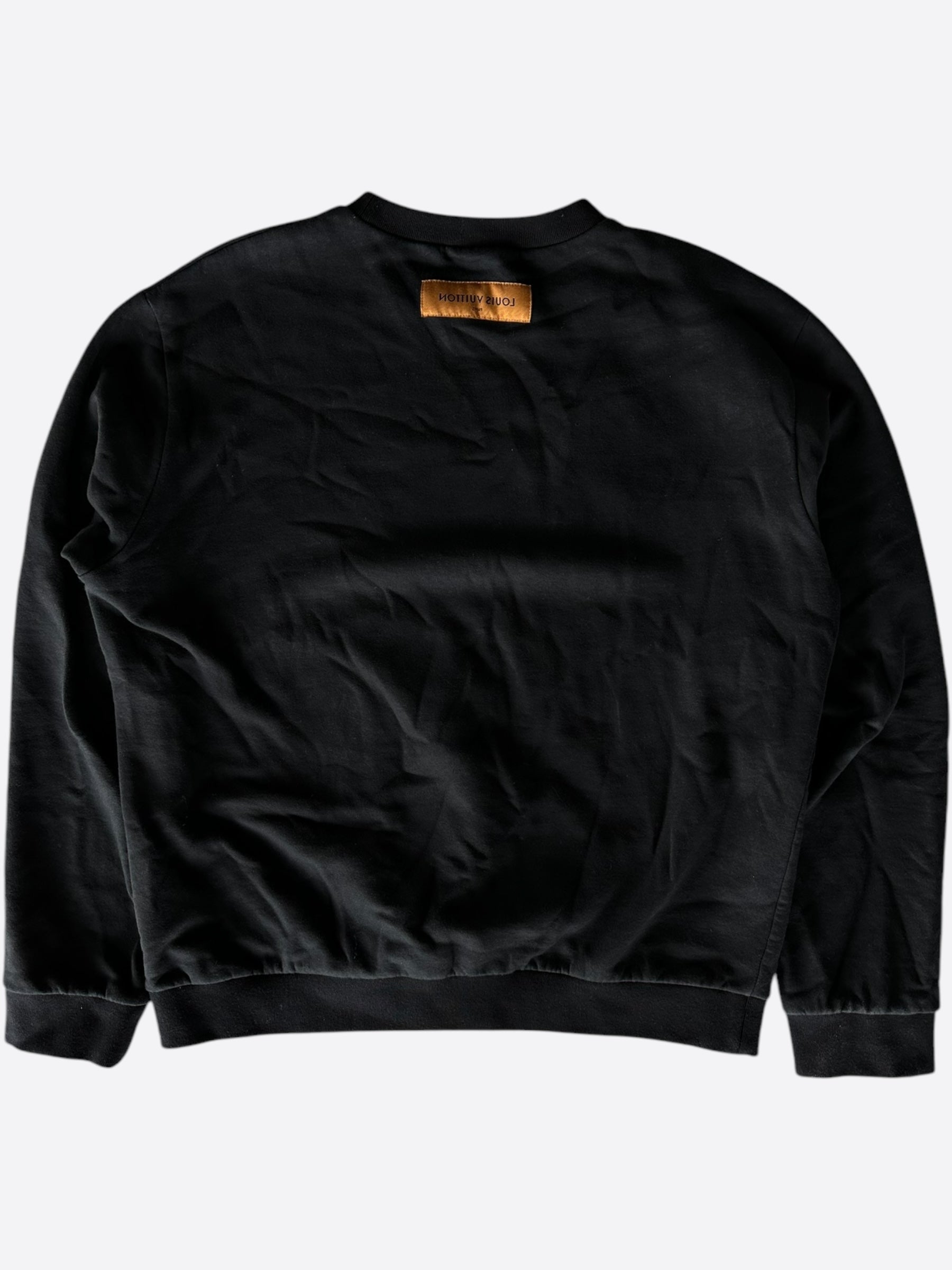 Louis Vuitton Black & White LV Stitch Logo Sweater – Savonches Louis Vuitton Black & White LV Stitch Logo Sweater – Savonches