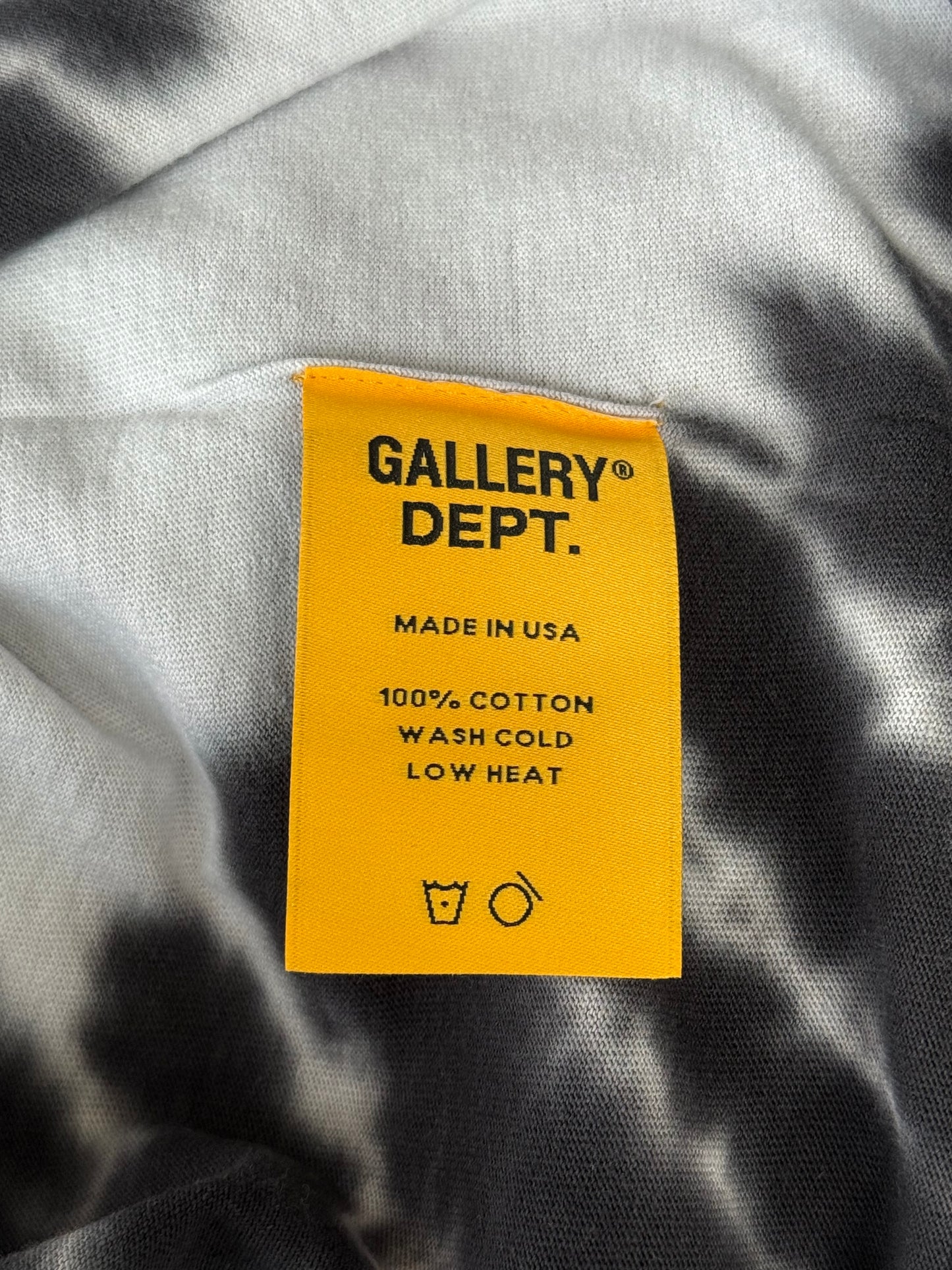 Gallery Dept Black & White Tie-Dye Gradient Logo T-Shirt
