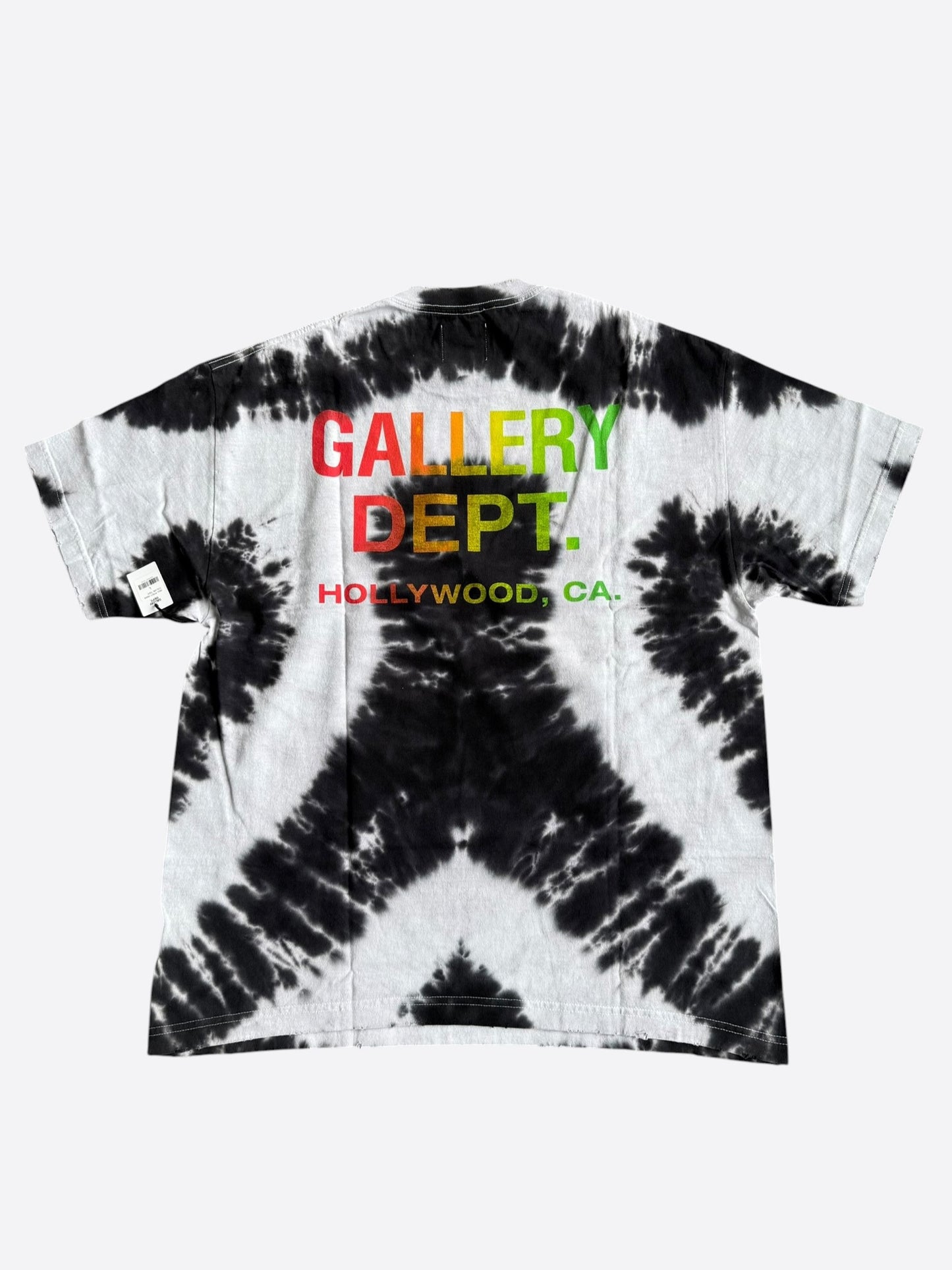 Gallery Dept Black & White Tie-Dye Gradient Logo T-Shirt