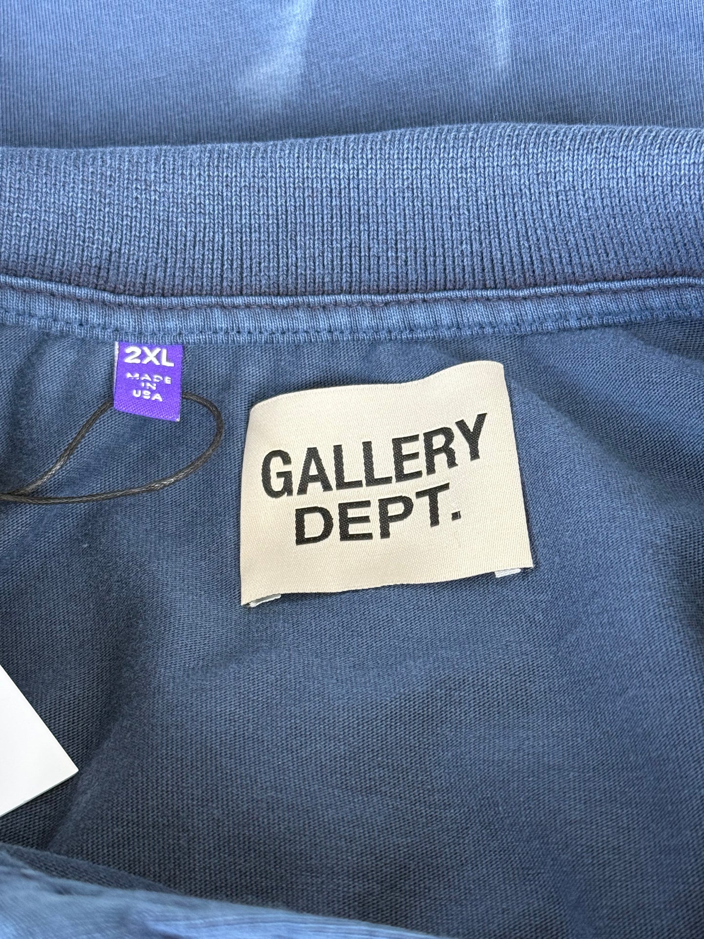 Gallery Dept Navy & Yellow Logo Polo T-Shirt