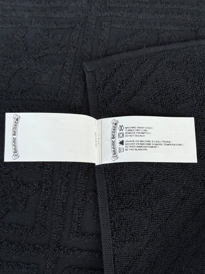 Chrome Hearts Black Cross Jacquard Towel