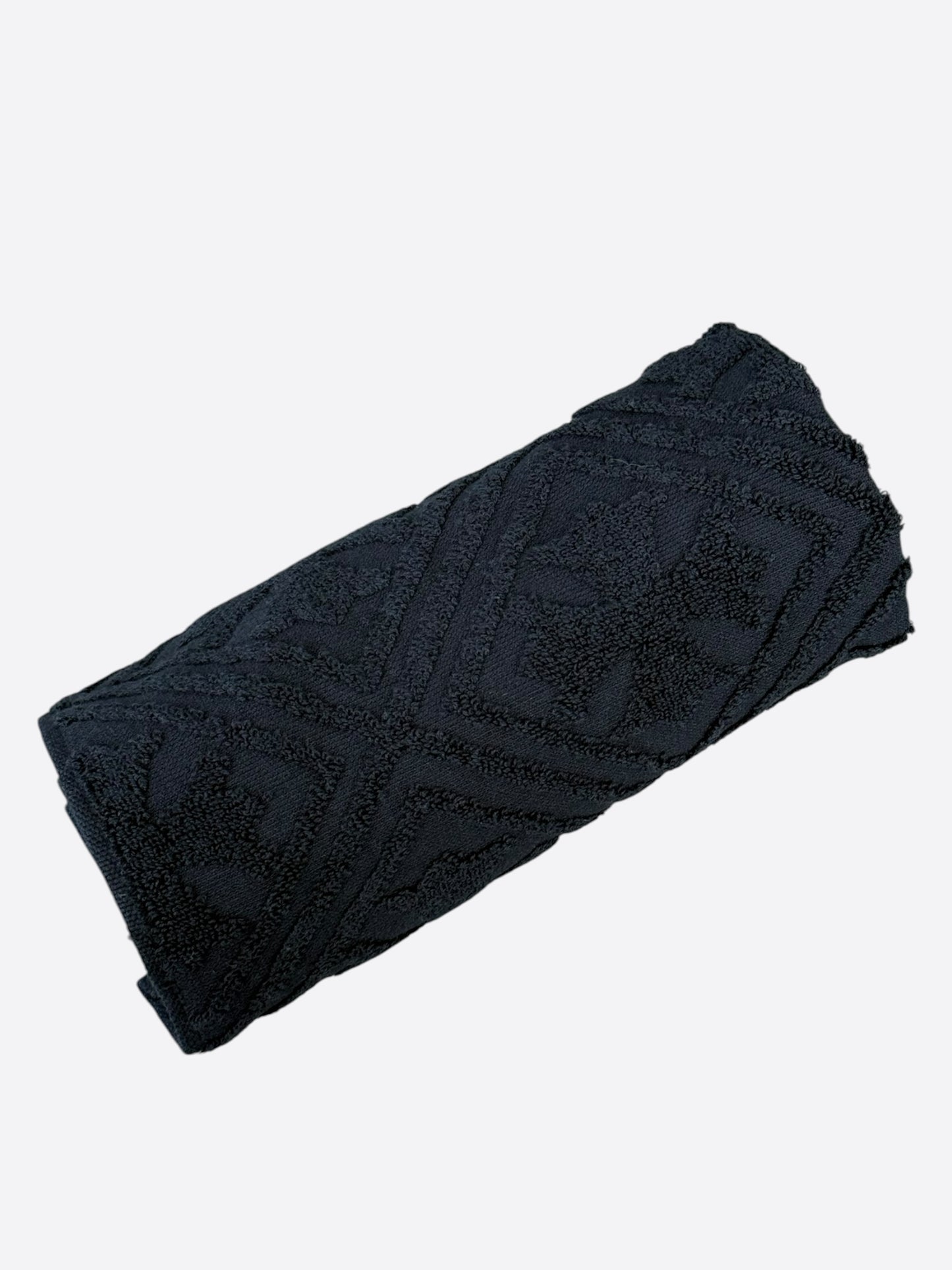 Chrome Hearts Black Cross Jacquard Towel