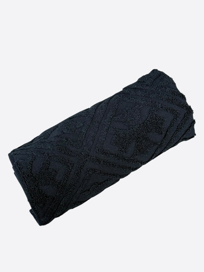 Chrome Hearts Black Cross Jacquard Towel