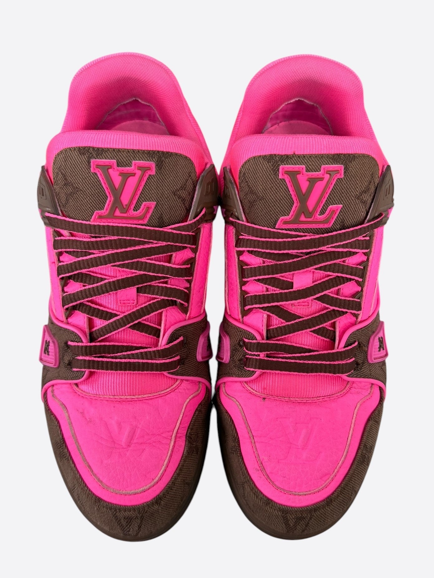 Louis Vuitton Brown & Pink Monogram Trainers