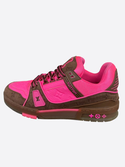 Louis Vuitton Brown & Pink Monogram Trainers