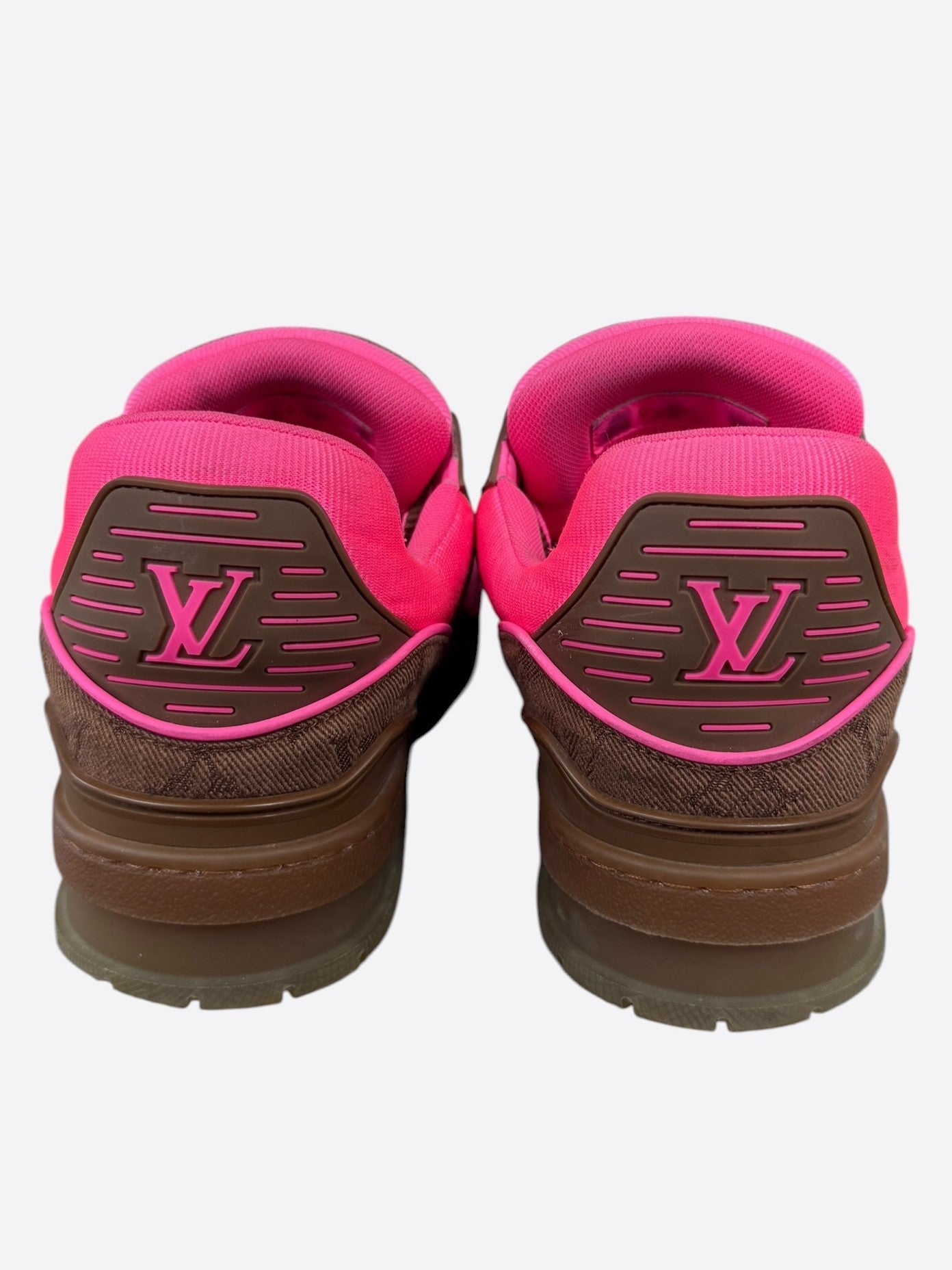 Louis Vuitton Brown & Pink Monogram Trainers