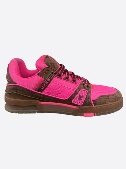 Louis Vuitton Brown & Pink Monogram Trainers