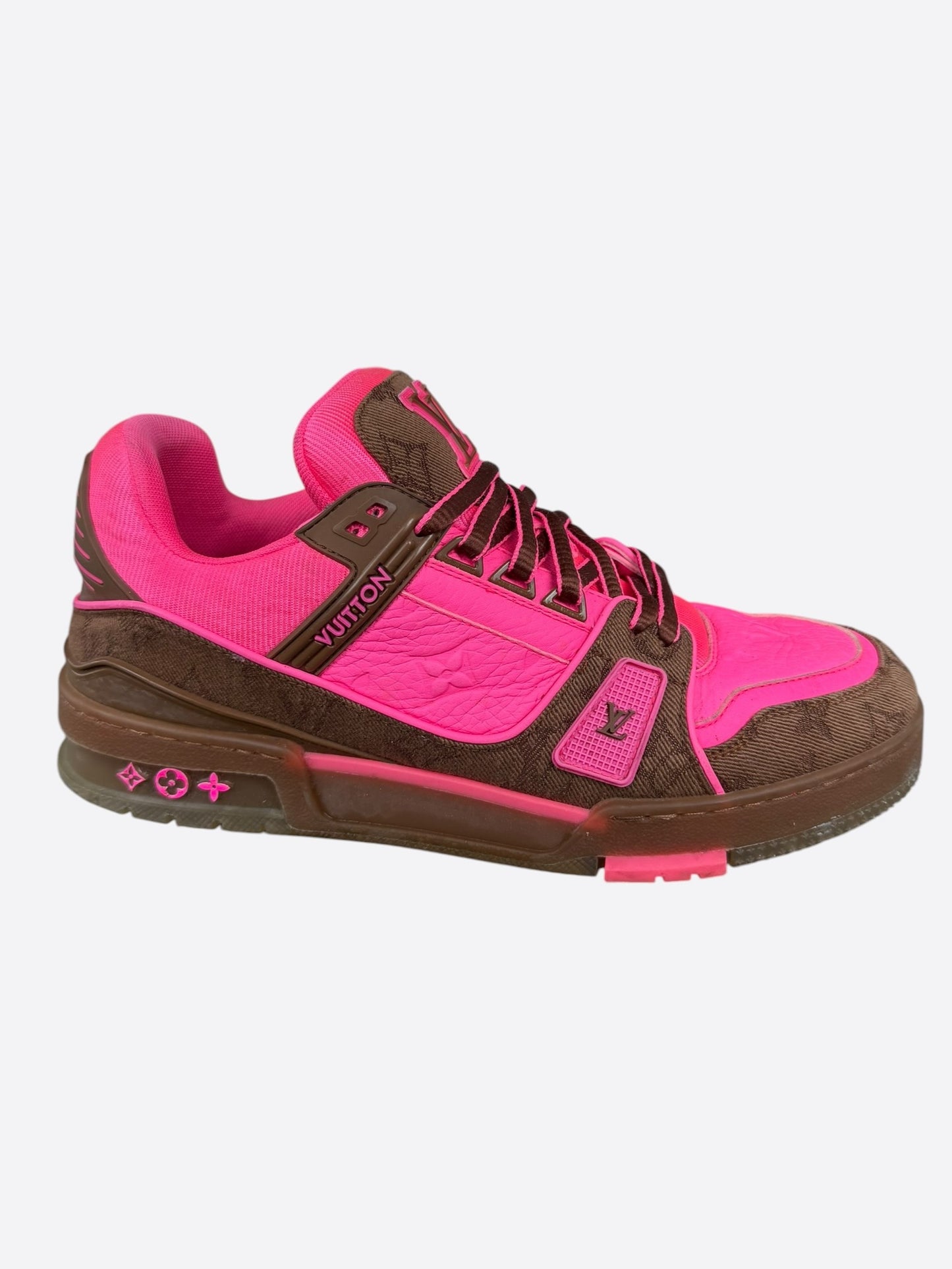 Louis Vuitton Brown & Pink Monogram Trainers